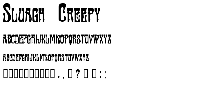 Sluagh  Creepy font